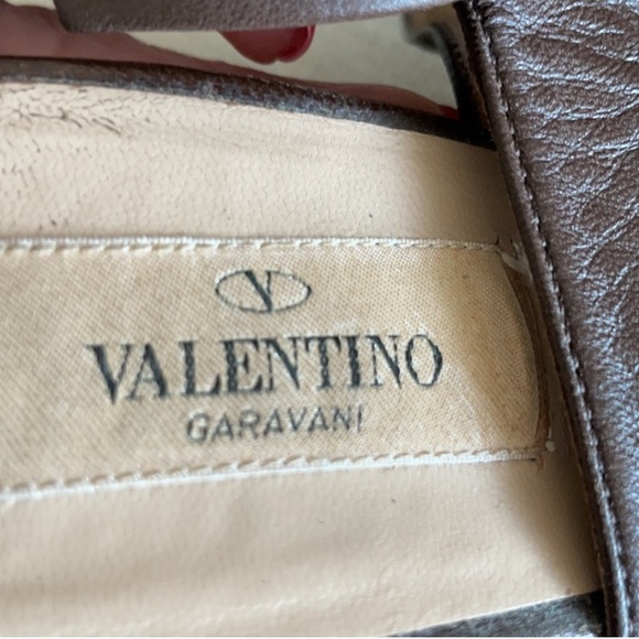 Valentino✨ Vintage Brown Bow Wedges - Picture 6 of 9